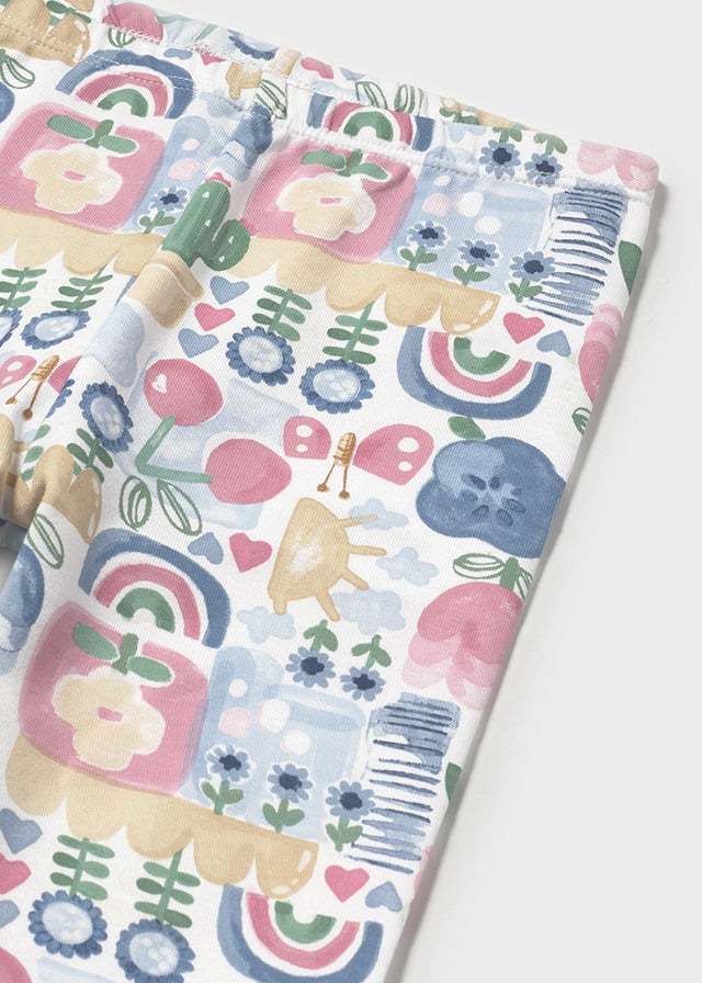 Mayoral baby print seven-eighths leggings