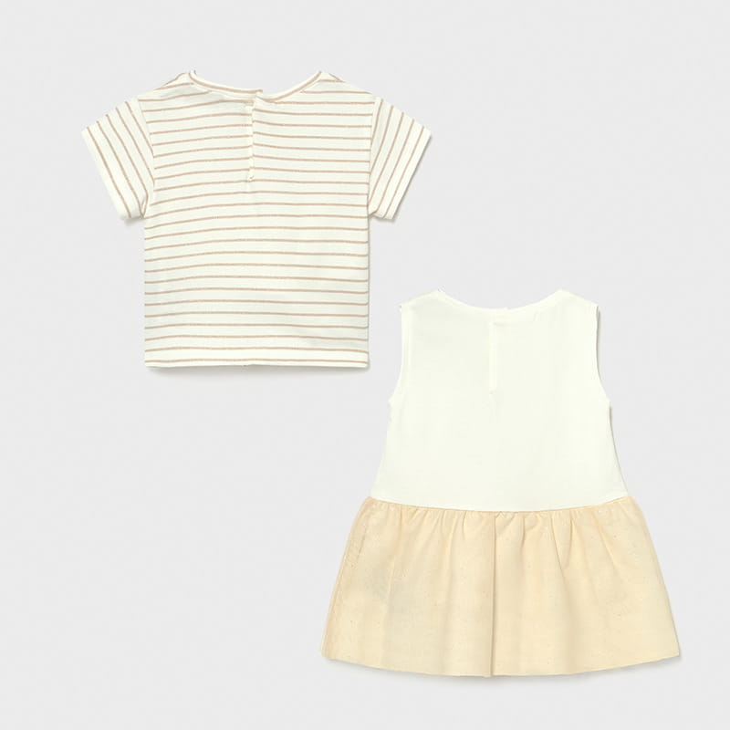 Dress and T-shirt set for girl MAYORAL