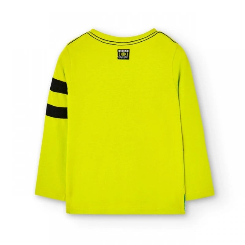 Elastic blouse with neon print BOBOLI