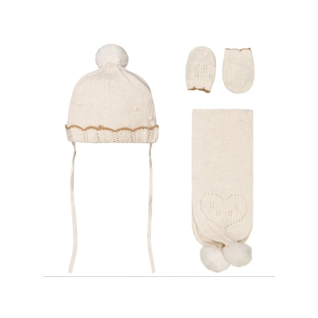 MAYORAL hat, scarf and gloves set