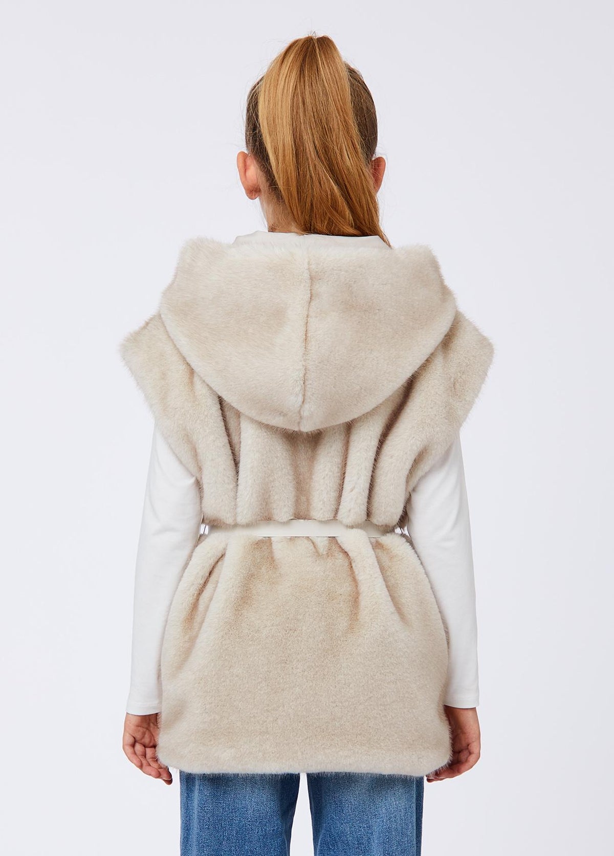 Бежово елече Mini Me за момиче Liu Jo