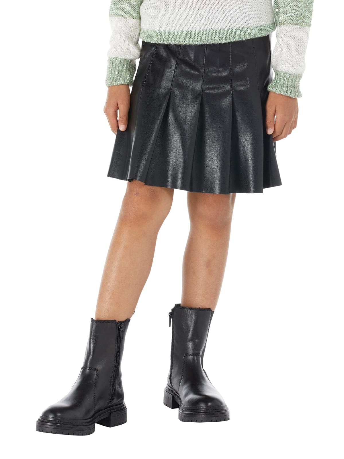 Leather skirt for girl in black GUESS