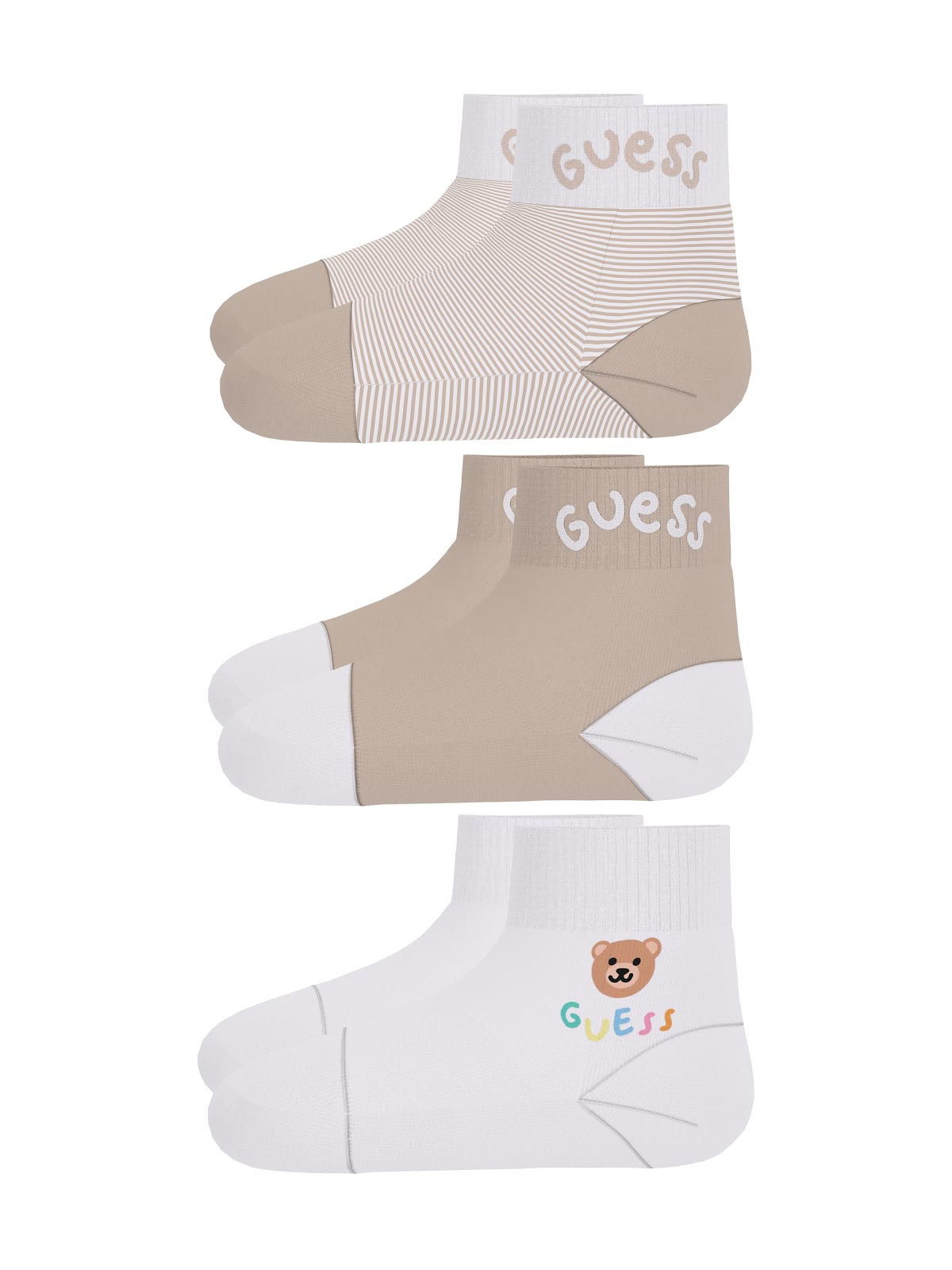 Комплект от 3 чифта бебешки чорапи GUESS