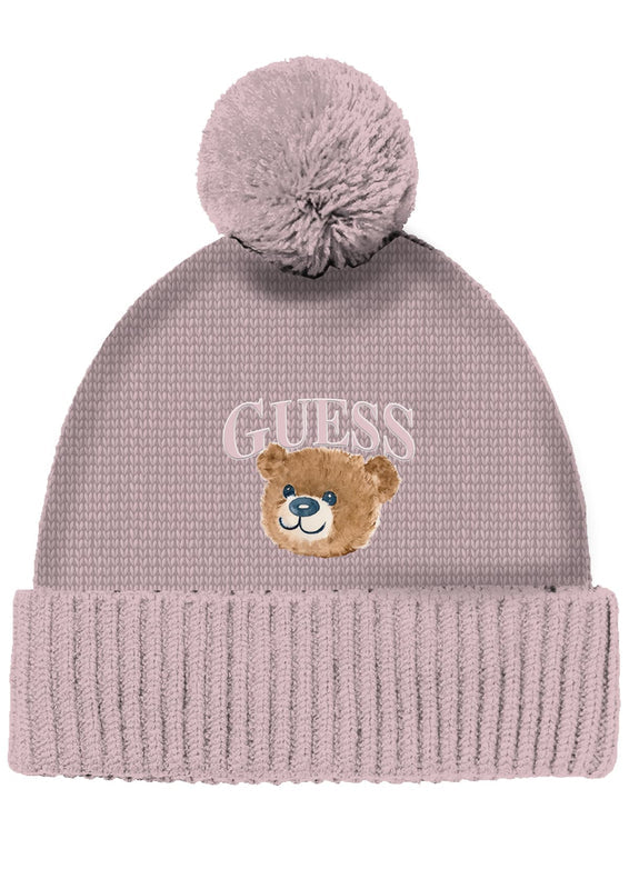 Шапка мече за бебе Guess в лилаво
