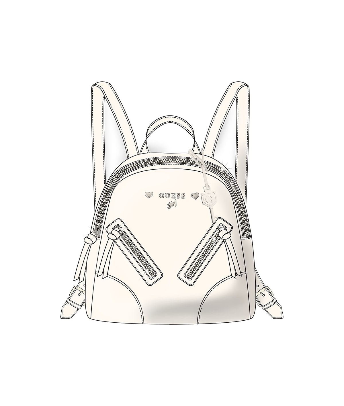 Раница за момиче в бяло Guess