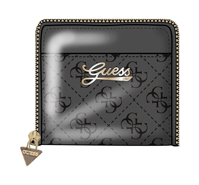 Мини портфейл за момиче Guess в черно