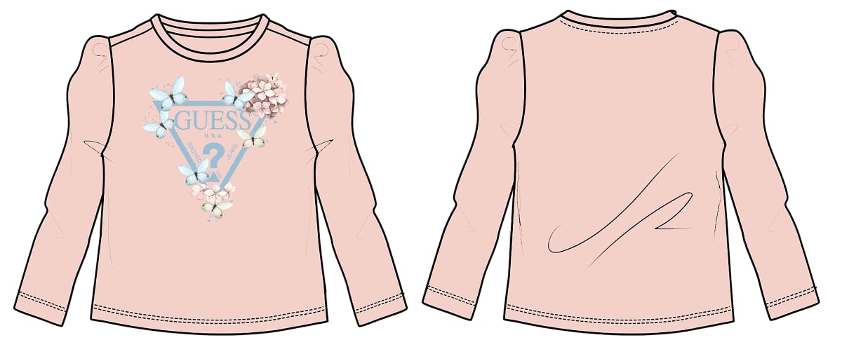 Детска блуза в розово Guess