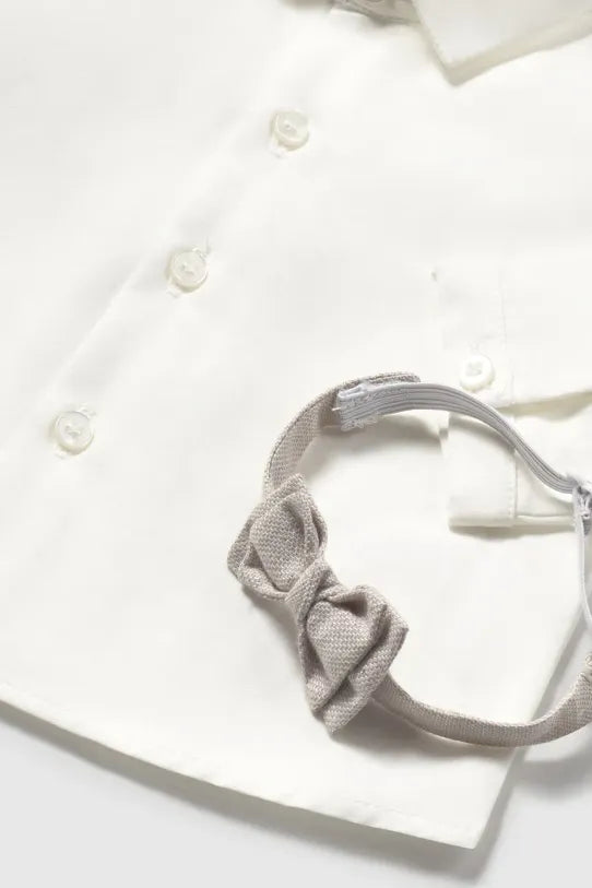 Baby cotton shirt with bow tie MAYORAL