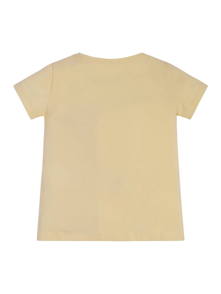 Тениска за момиче в жълто Guess