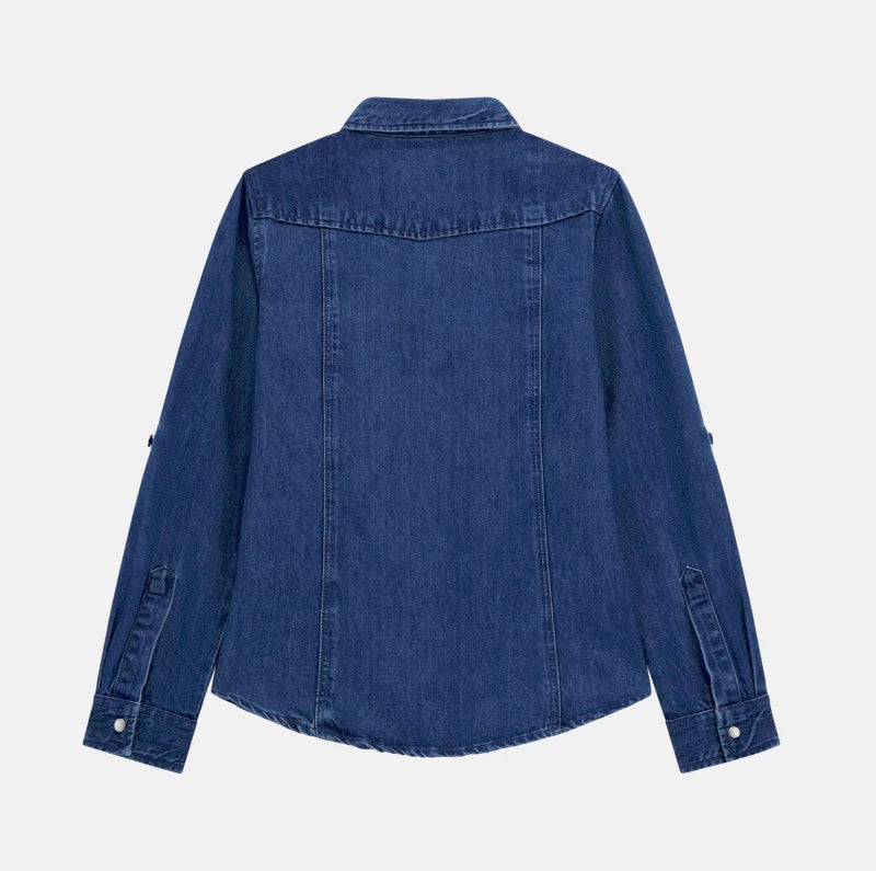 Guess long-sleeved denim shirt for girls