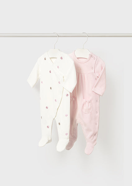 Baby set of two overalls for girl MAYORAL
