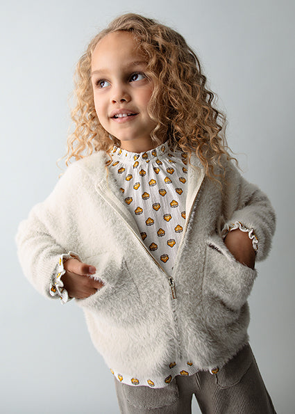 Mayoral girl's fluffy cardigan