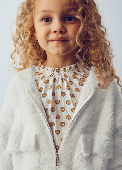 Mayoral girl's fluffy cardigan