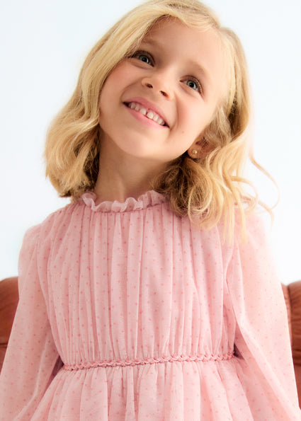 Рокля за момиче в розово Abel & Lula