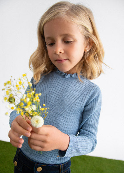 Abel &amp; Lula blue polo shirt for girls