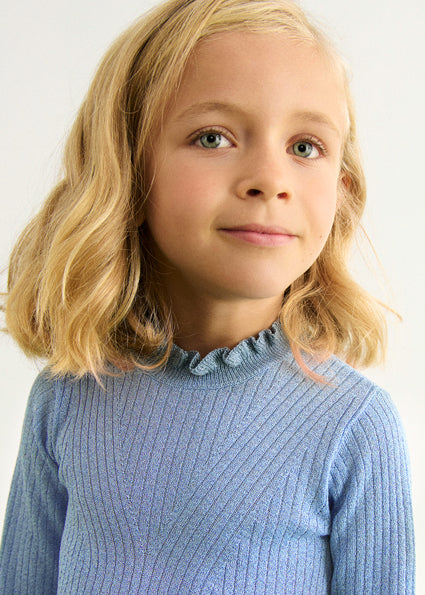Abel &amp; Lula blue polo shirt for girls