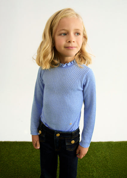 Abel &amp; Lula blue polo shirt for girls