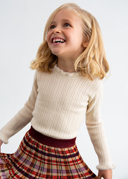 Abel &amp; Lula beige polo shirt for girls