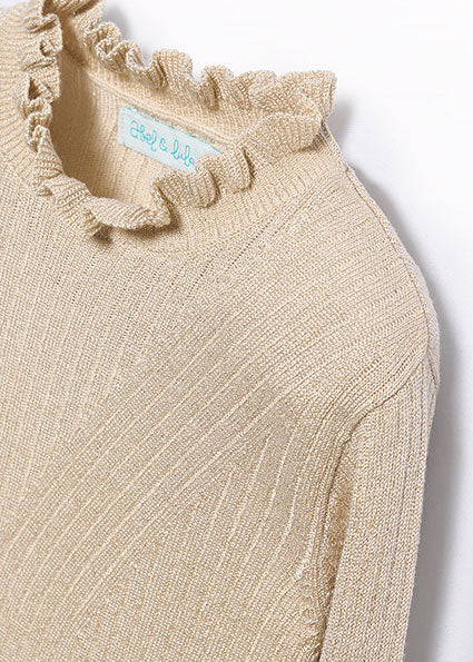 Abel &amp; Lula beige polo shirt for girls