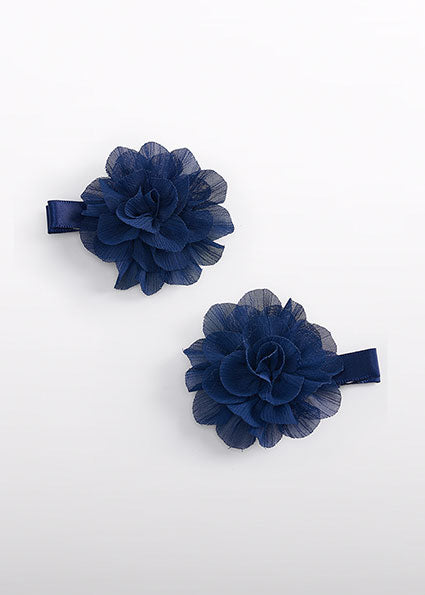 Set of two hair clips in dark blue Abel &amp; Lula