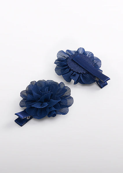 Set of two hair clips in dark blue Abel &amp; Lula