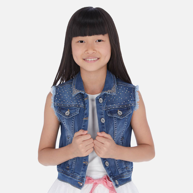 Denim vest for girl MAYORAL