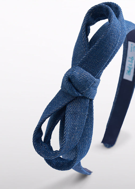 Дънкова диадема с блясък за момиче ABEL & LULA, цвят син