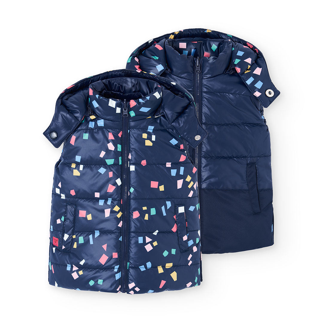 Double-faced vest for girl BOBOLI