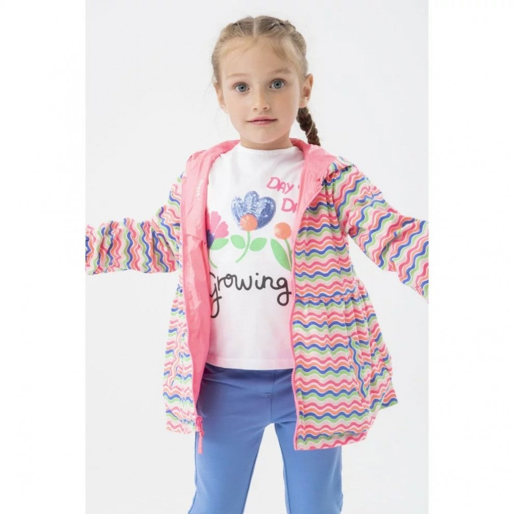 Transitional jacket for girls with two faces BOBOLI