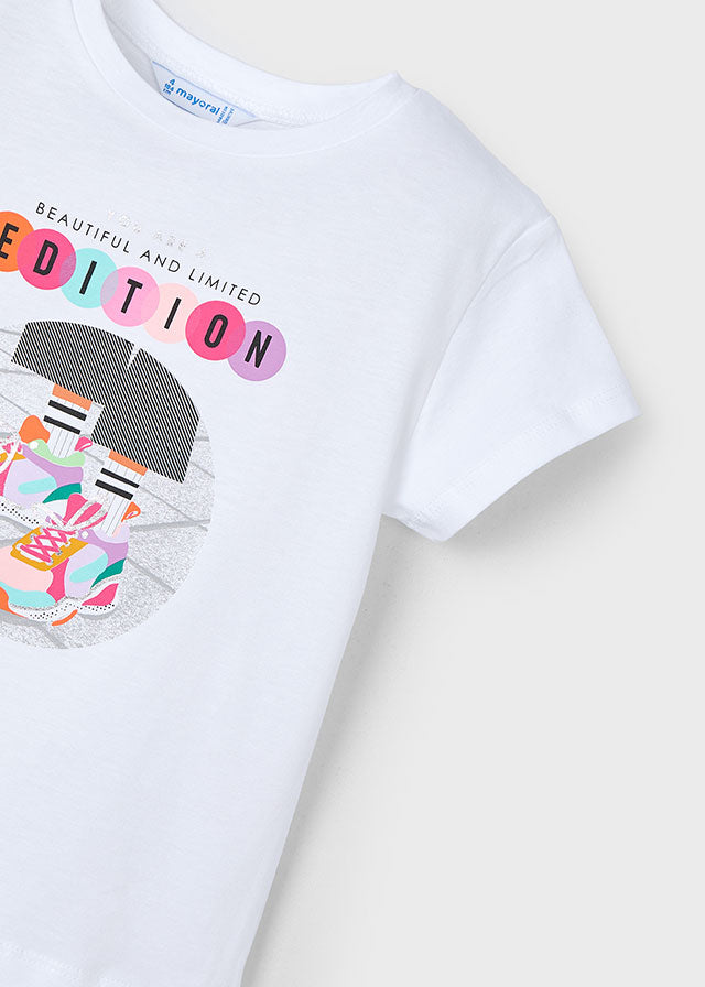 Тениска с щампа за момиче Mayoral