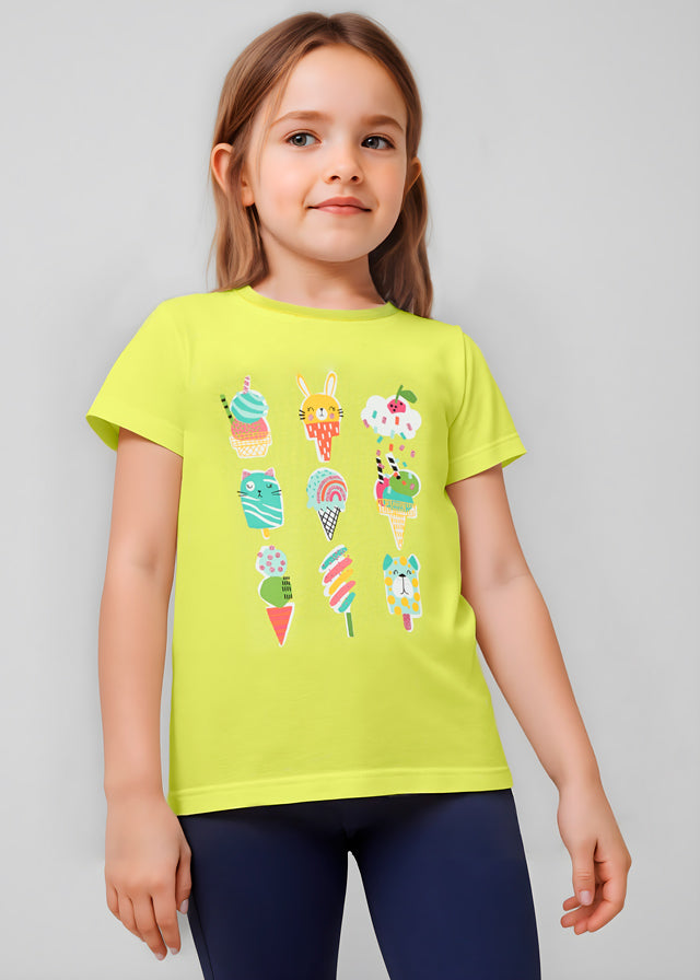 Тениска с щампа за момиче Mayoral