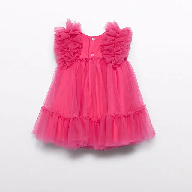 Tulle dress for girl in cyclamen Abel &amp; Lula