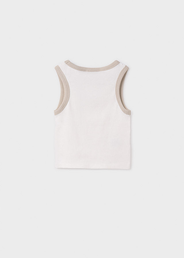 Girl's tank top in white MAYORAL
