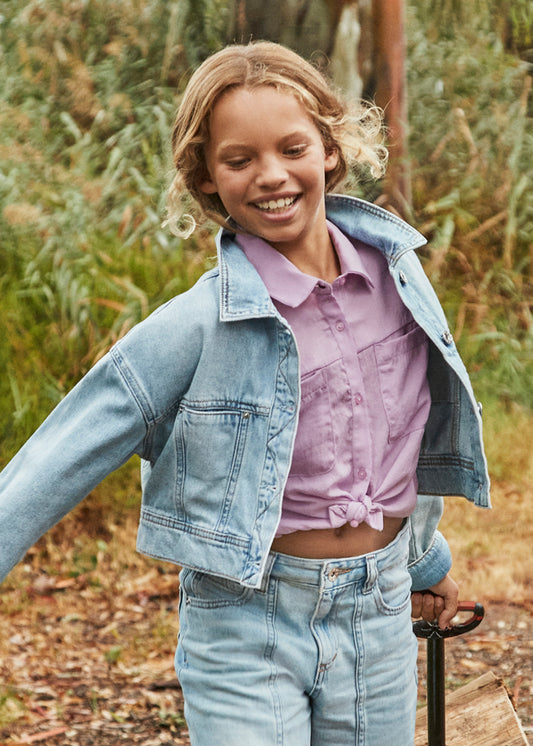Mayoral denim jacket for girls