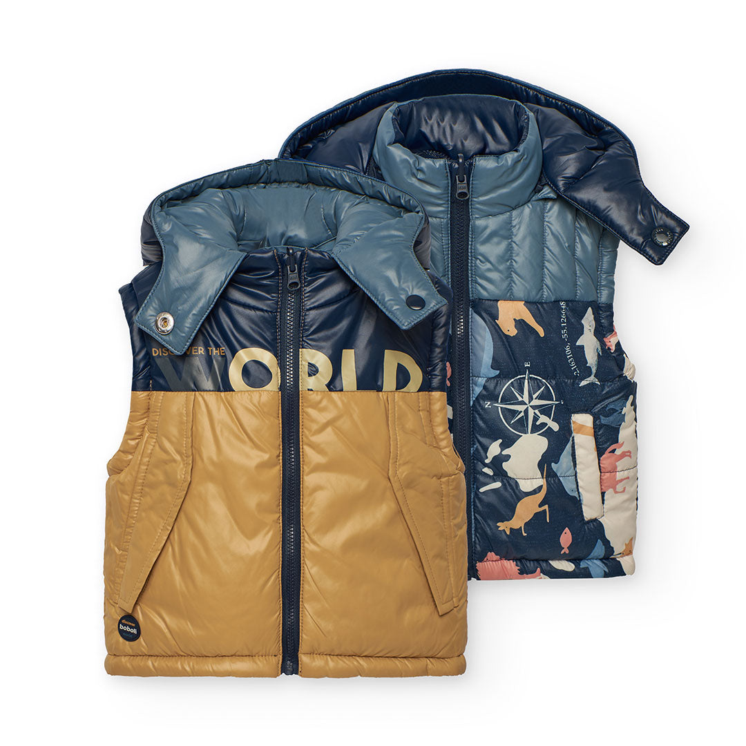 Double-faced vest for boy BOBOLI