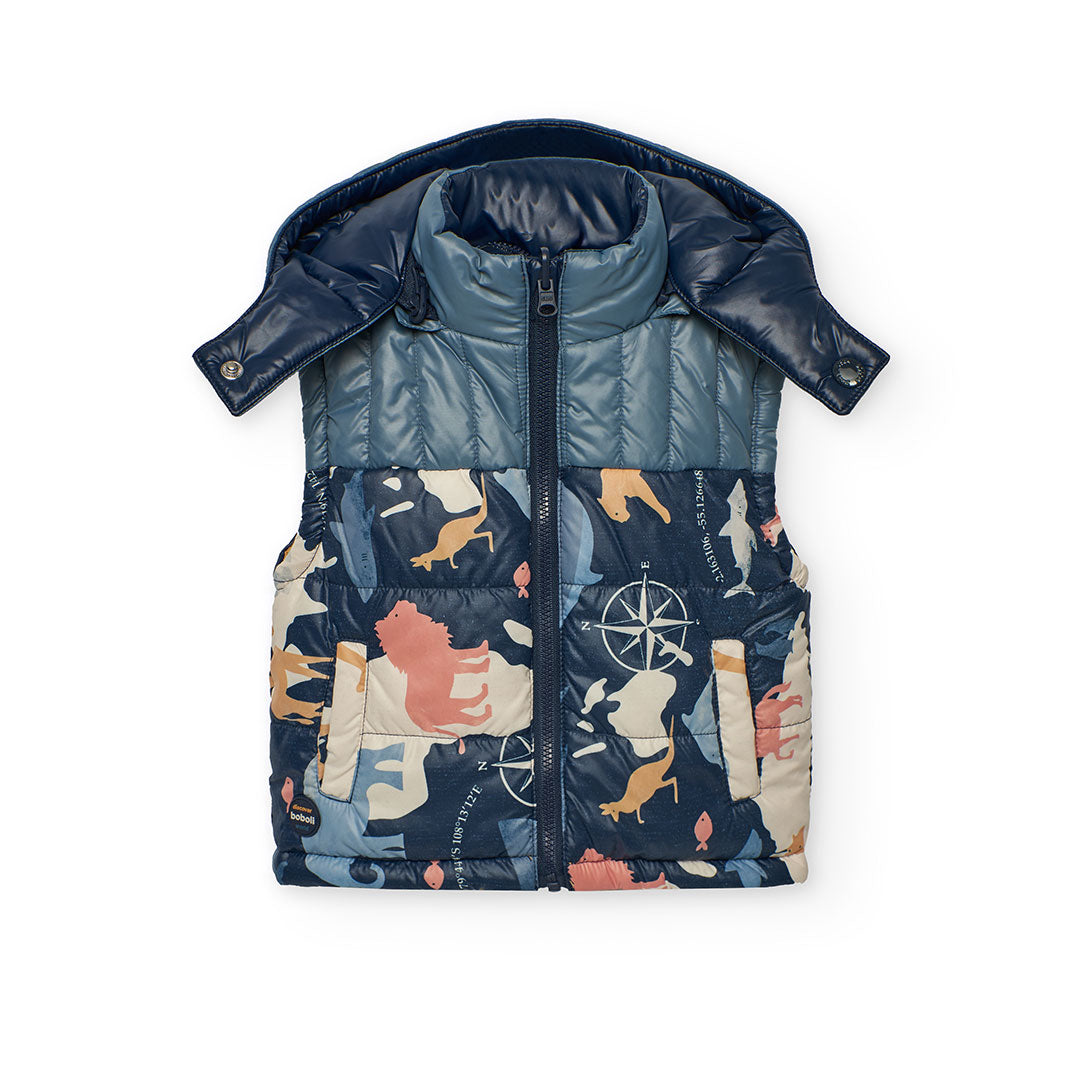 Double-faced vest for boy BOBOLI
