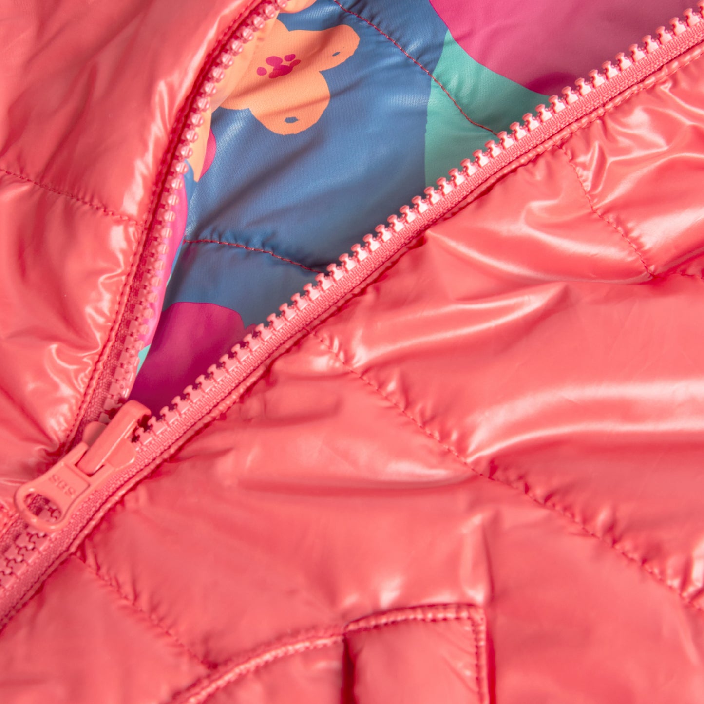 Двулицево яке за момиче с цветя BOBOLI