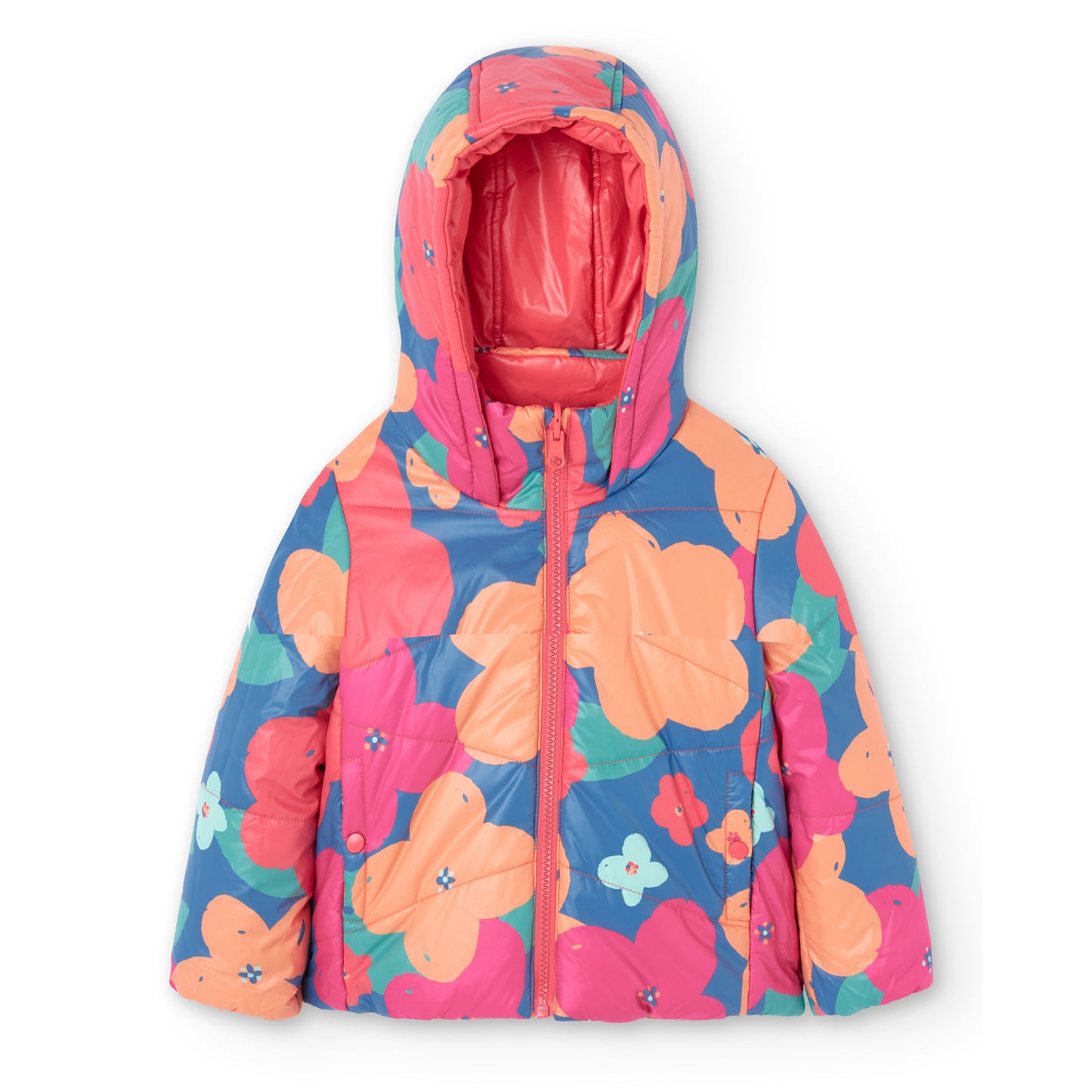 Двулицево яке за момиче с цветя BOBOLI