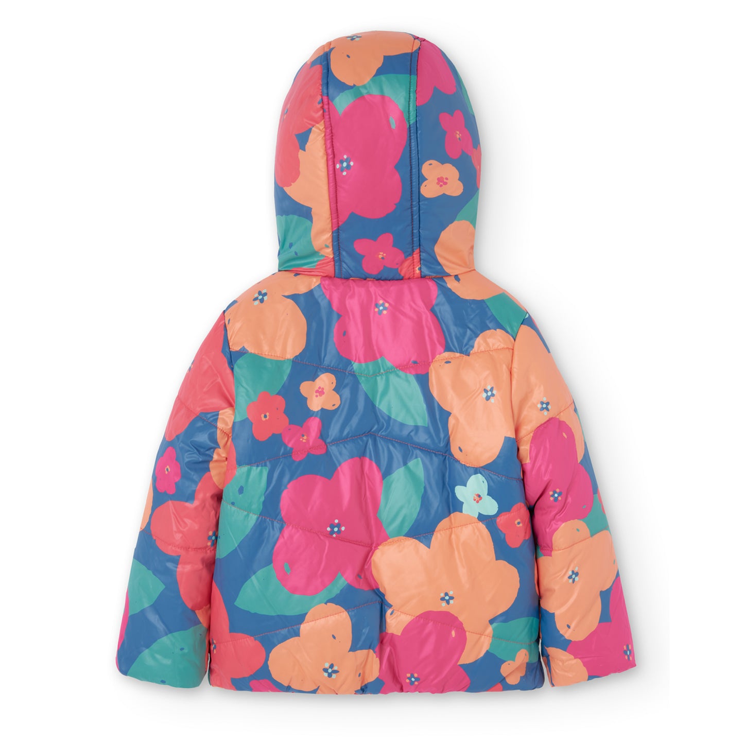 Двулицево яке за момиче с цветя BOBOLI