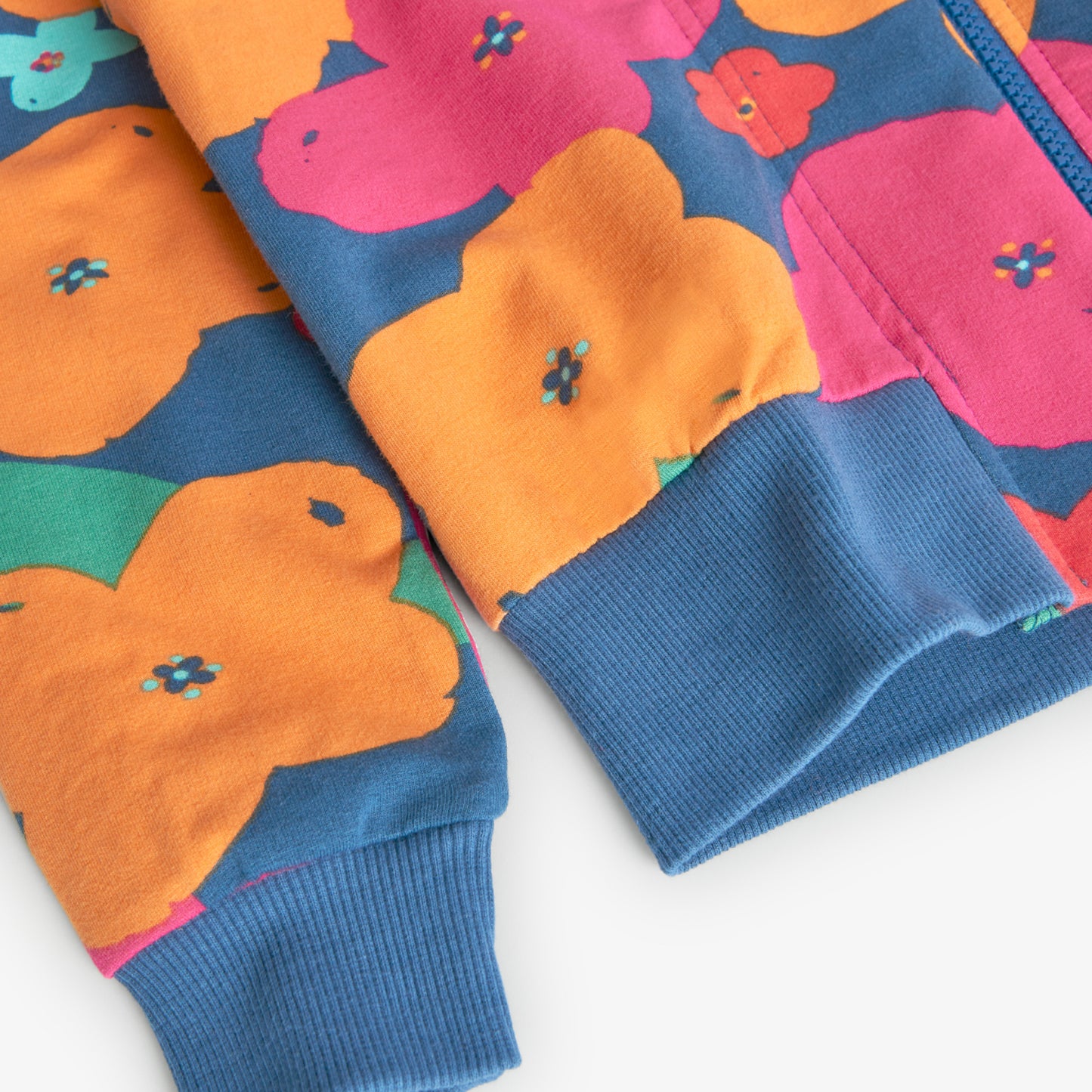 BOBOLI floral side zip sweatshirt