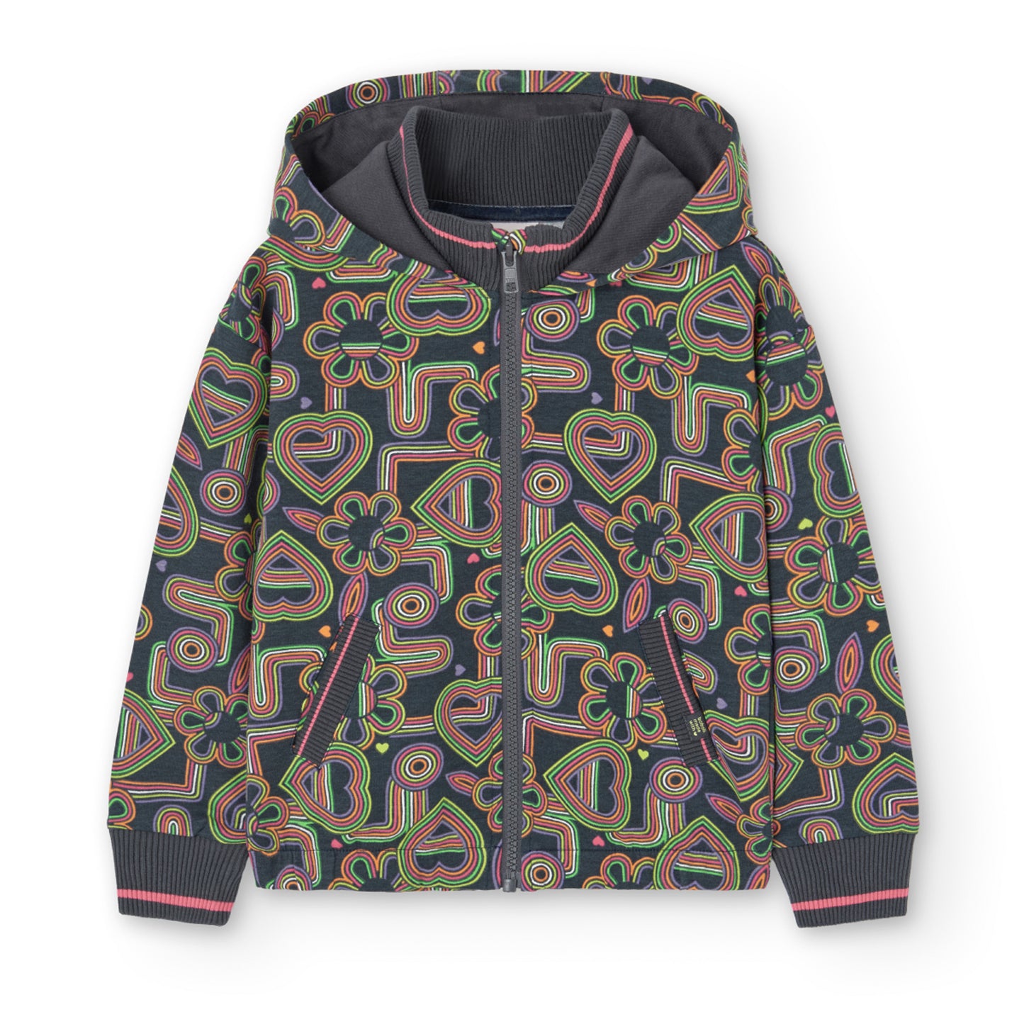 Поларено яке с щампа  BOBOLI