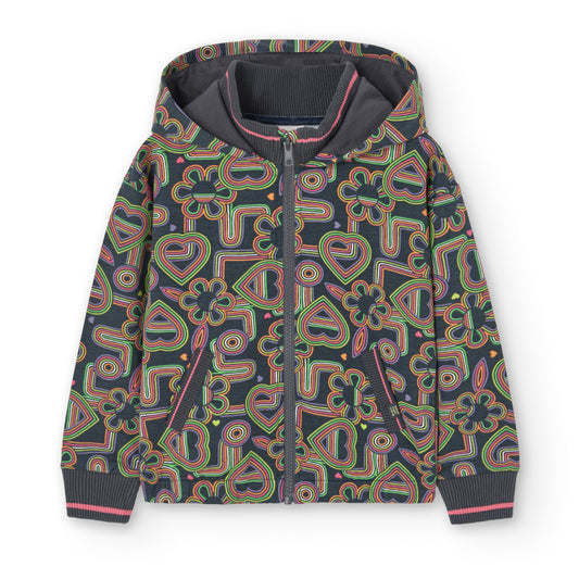 Поларено яке с щампа  BOBOLI