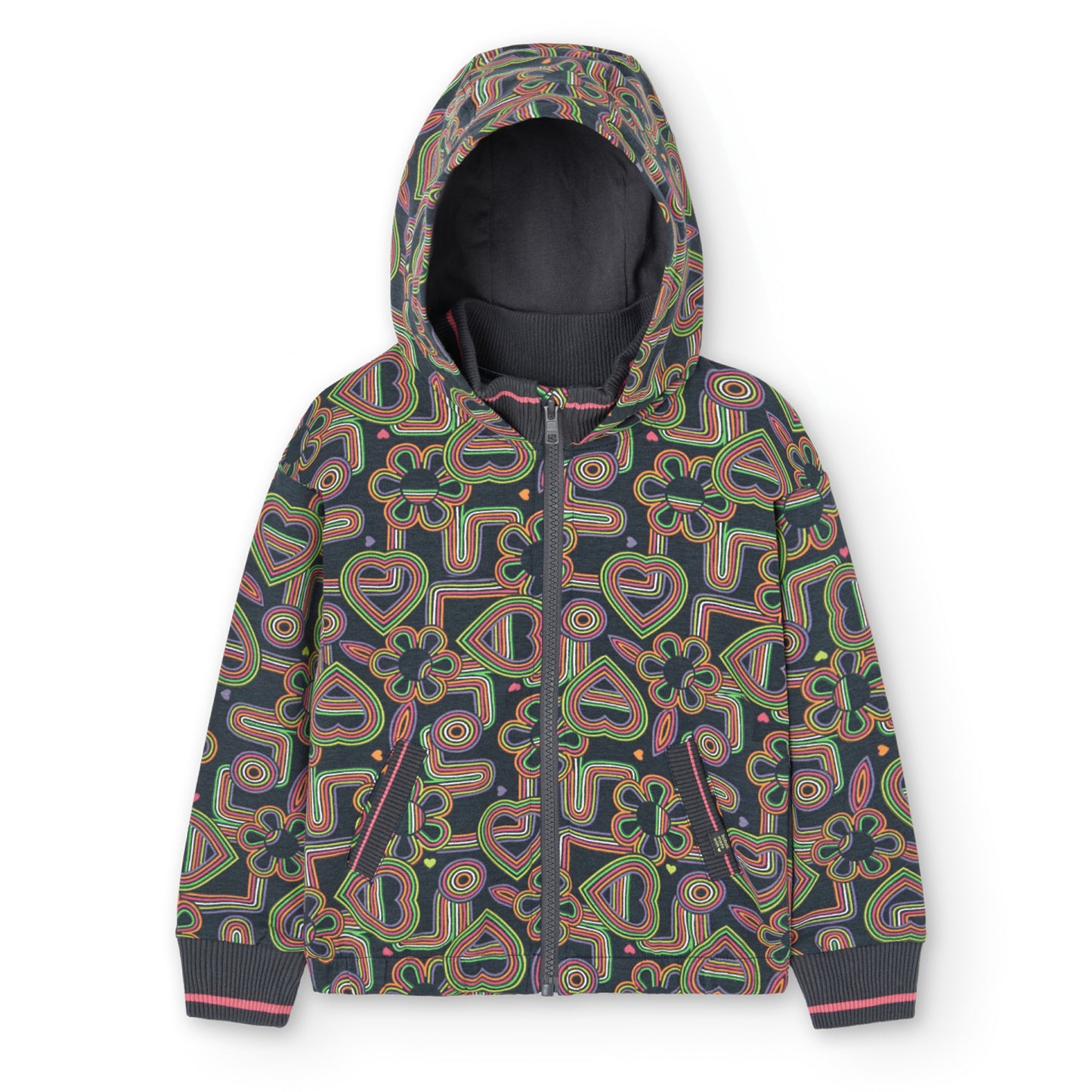 Поларено яке с щампа  BOBOLI