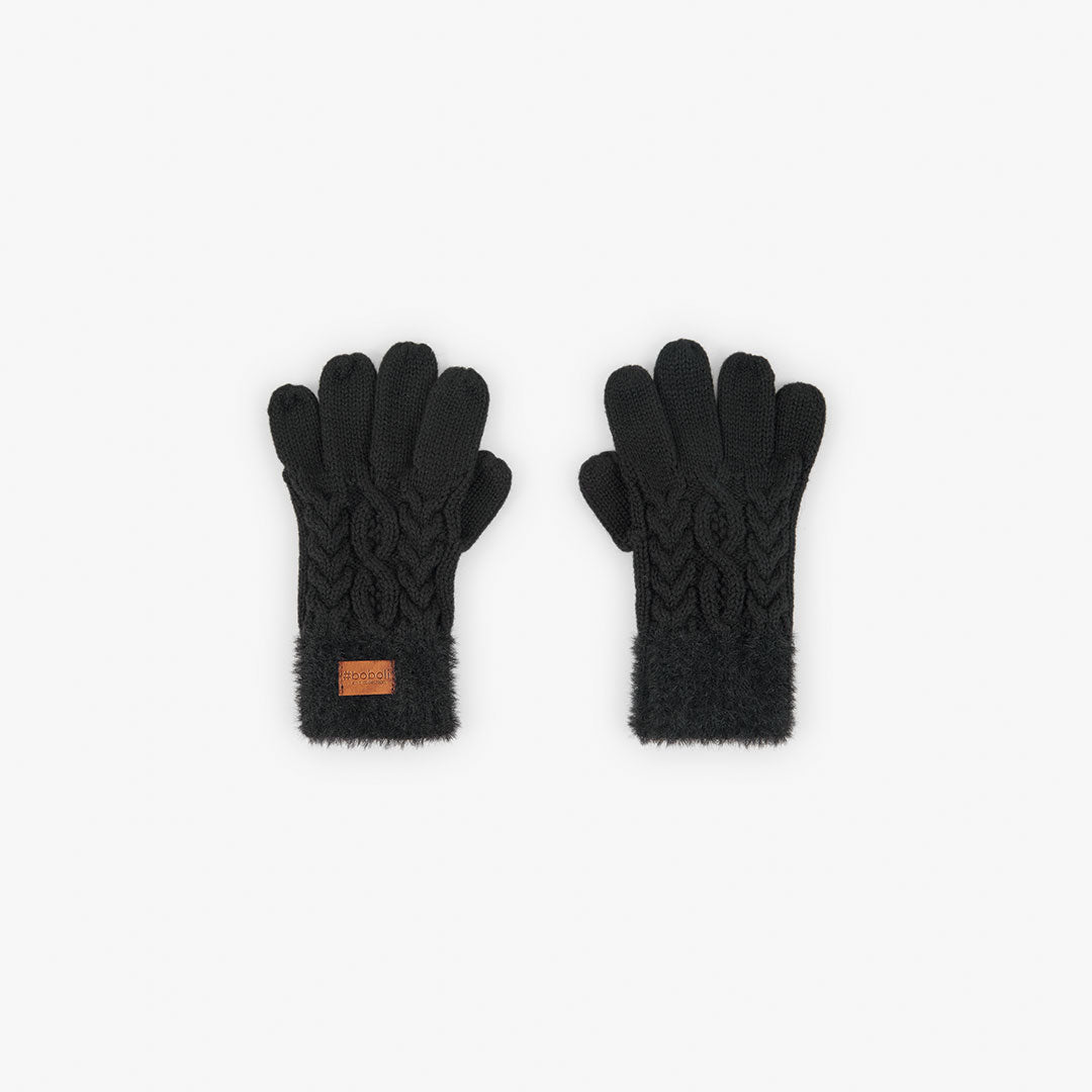 Gloves for girls BOBOLI black