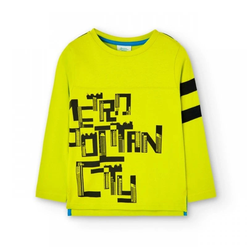 Elastic blouse with neon print BOBOLI