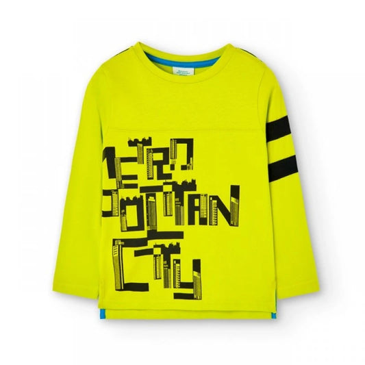 Еластична блуза с щампа неон BOBOLI