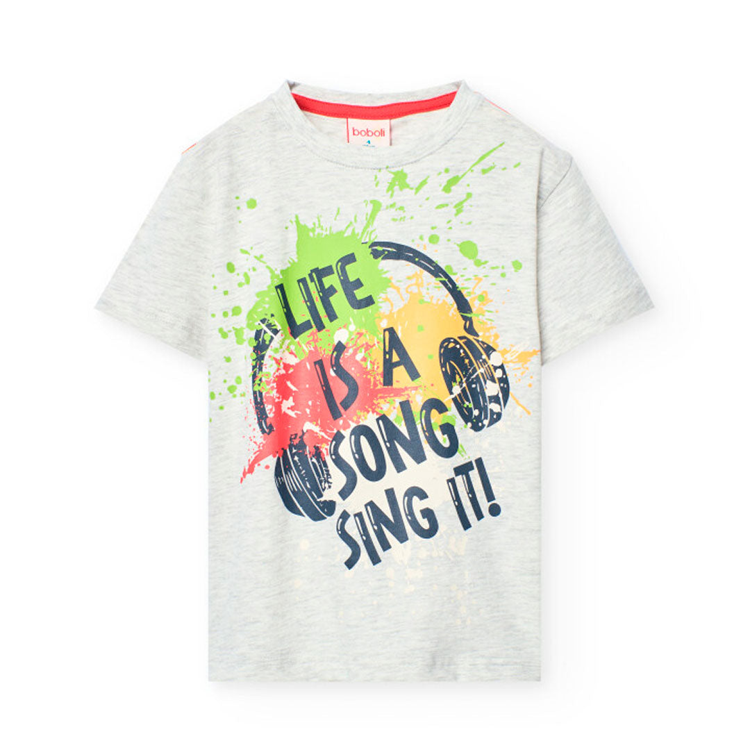 Комплект за момче тениска и къси панталони Boboli