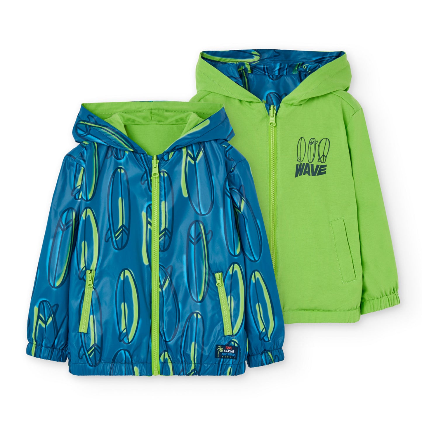 Boboli reversible hooded jacket for boys
