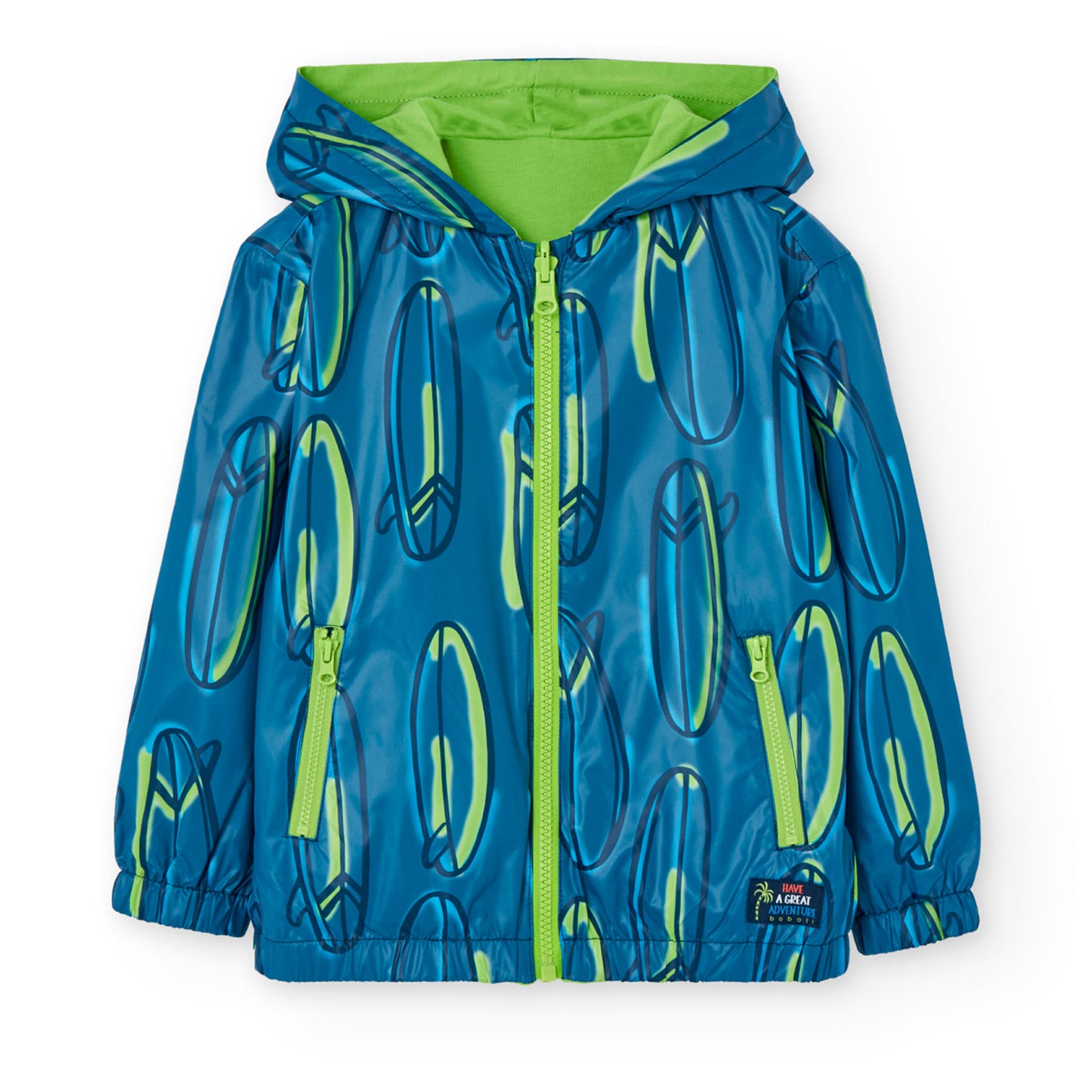 Boboli reversible hooded jacket for boys