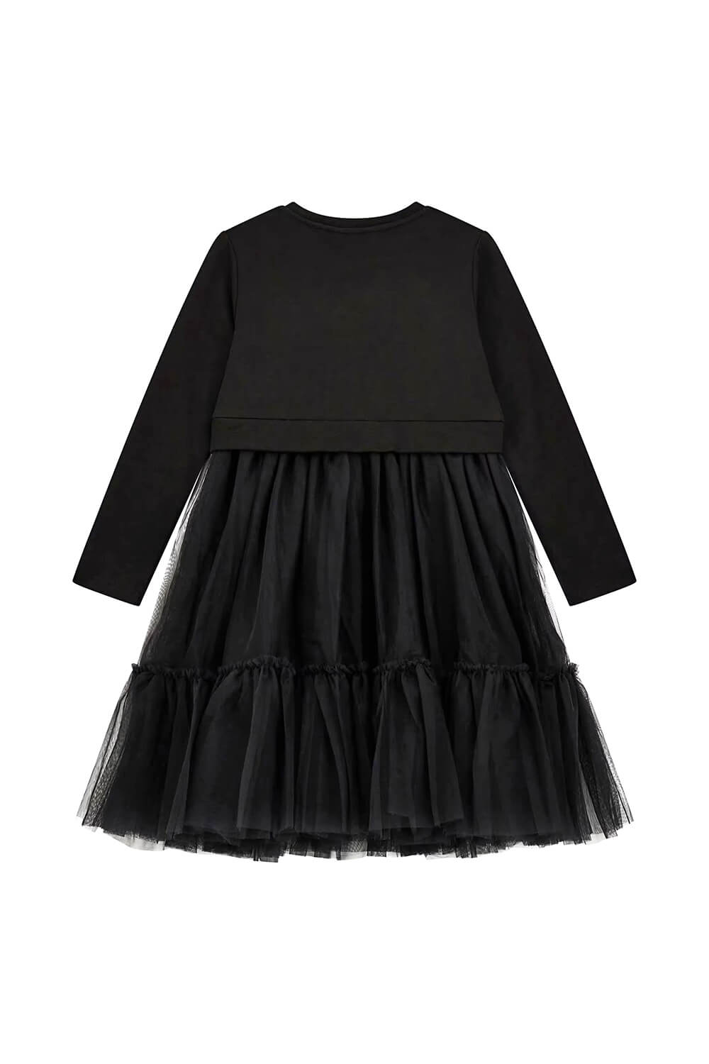 Рокля с тюл в черно Guess